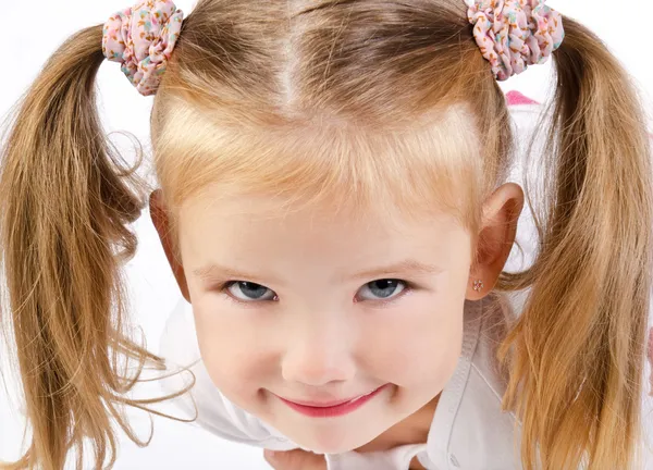 stock image Portrait of cute smiling little girl