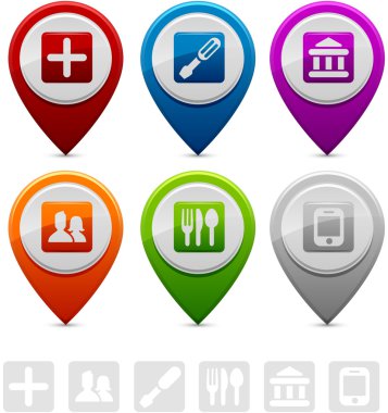 Location Markers clipart