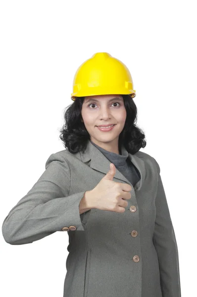 Siker a női építész — Stock Fotó