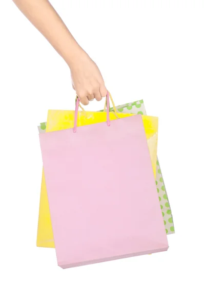 Χέρι λαβή τσάντα για ψώνια — Φωτογραφία Αρχείου