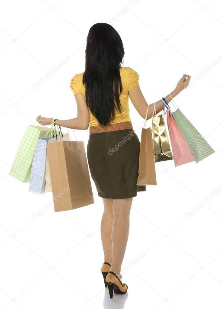 Asian Shopping Woman