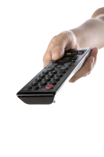 Holding Remote Control — Stock Photo, Image