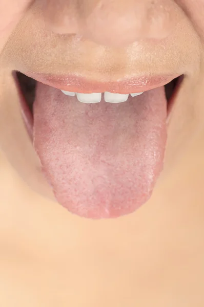 여자 혀 — 스톡 사진