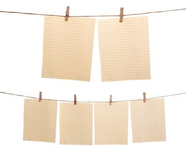 Set Of Hanging Paper Sheet clipart