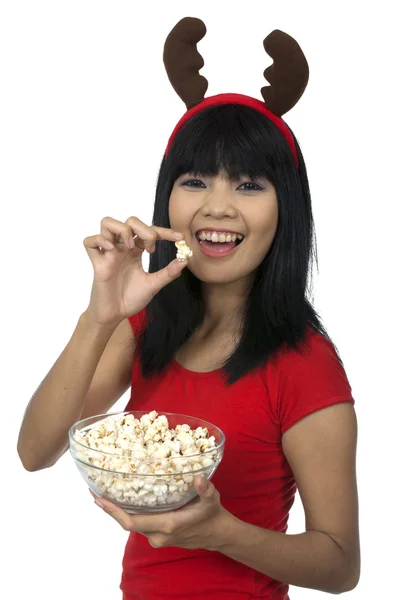 Vánoční popcorn — Stock fotografie