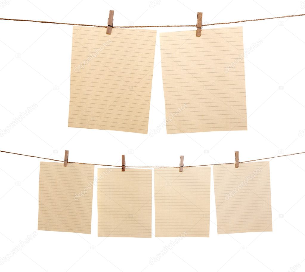 Set Of Hanging Paper Sheet