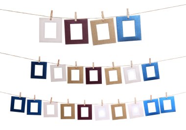 Set Of Hanging Photo Frame clipart