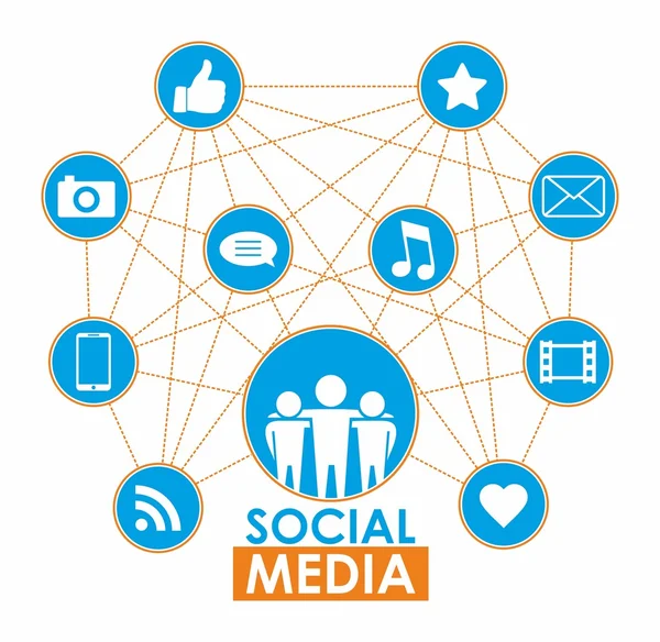 Concept van sociale media — Stockvector