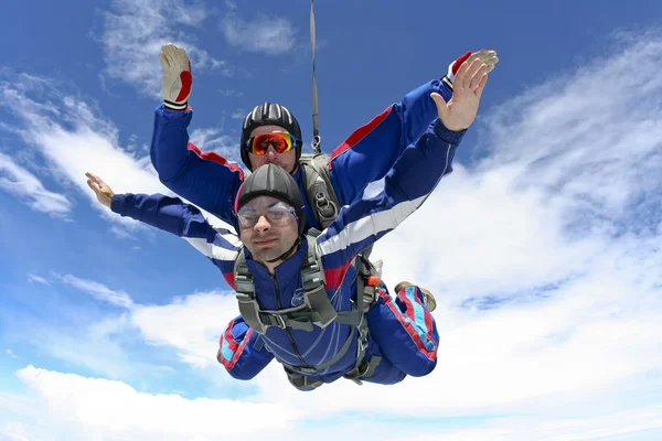Skydiving photo. Tandem. — Stock Photo, Image