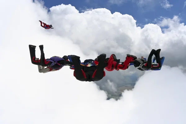 Parachutespringen foto. — Stockfoto
