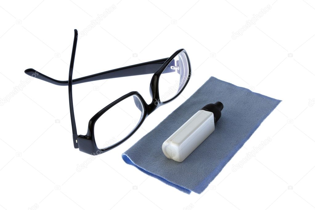 Eyeglasses and a Cleaning Cloth