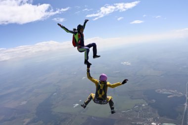 Skydiving photo. clipart