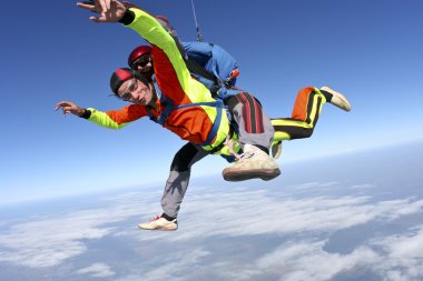 skydiving fotoğraf. Tandem.