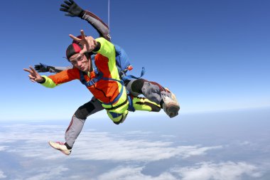 skydiving fotoğraf. Tandem.