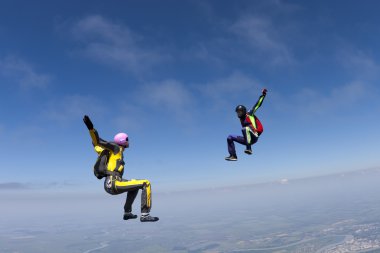 Skydiving photo. clipart