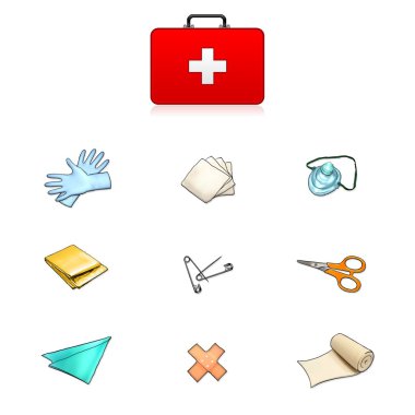 First aid kit illustration clipart