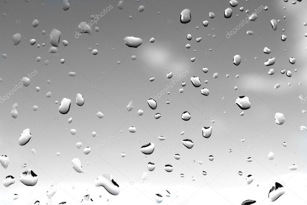 Gray Silver Water Drops Background