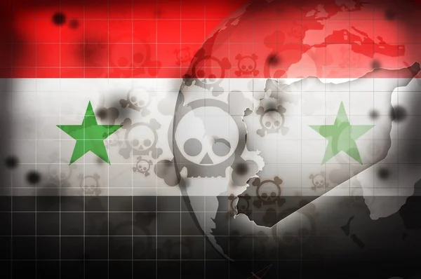 Сирія гранж прапор воєнного конфлікту — стокове фото
