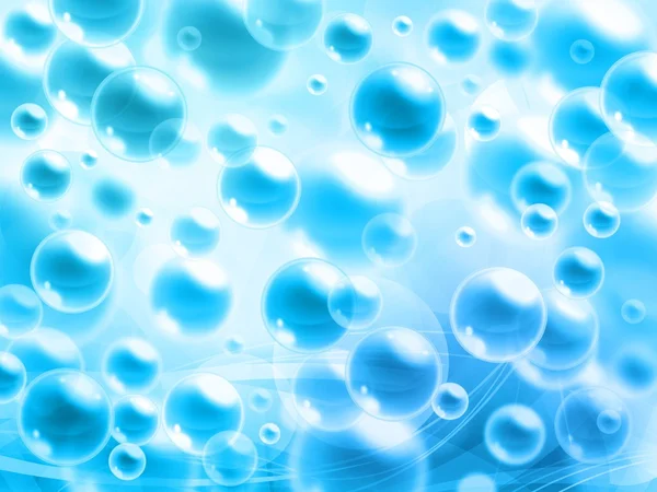 Beautiful blue bubbles abstract background — Stock Photo, Image