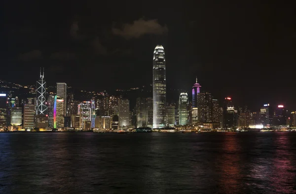 stock image Hong kong skyline at evening