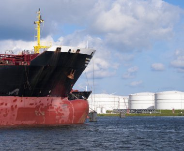 Tankers in amsterdam harbor clipart
