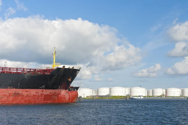 Amsterdam Harbor tankerleri — Stok fotoğraf