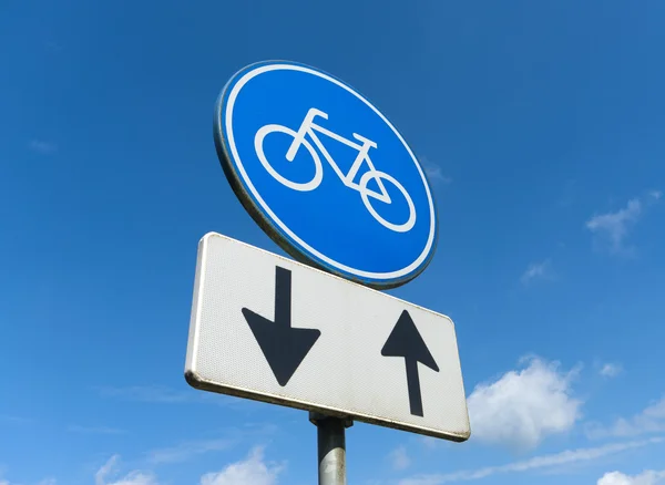 Bicycle lane sign — Stock Photo, Image