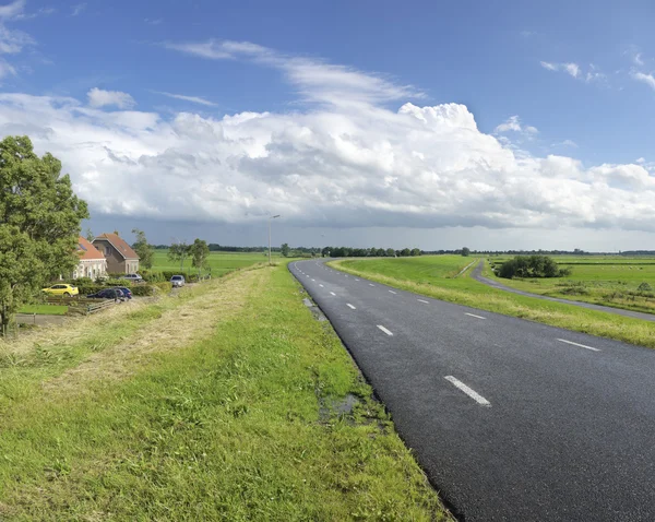 Road over dyke — Stock Photo, Image