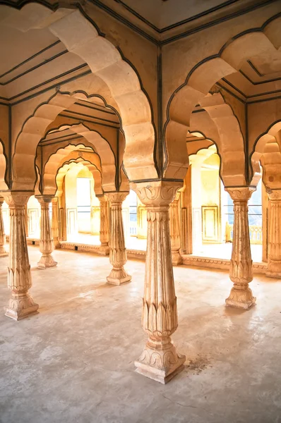 Hall of Amber Fort. Jaipur, India — Stock Photo, Image