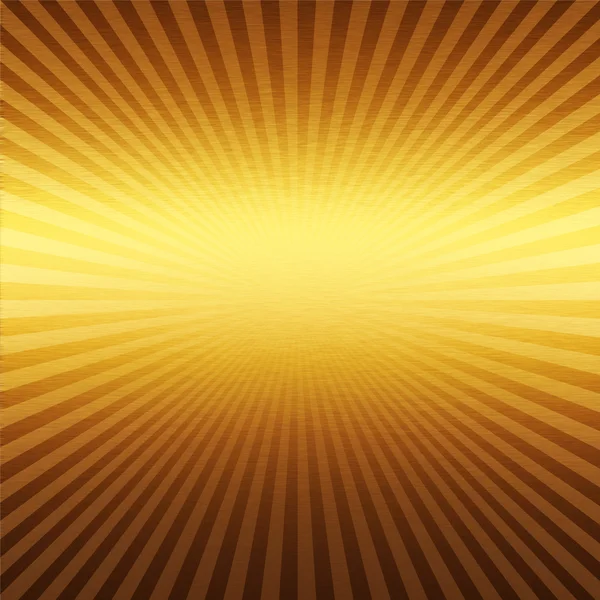 Gold metal background with beams of light — Stock Photo, Image