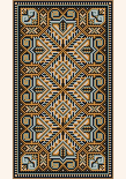 Design orientale nella cornice per tappeto — Vettoriale Stock