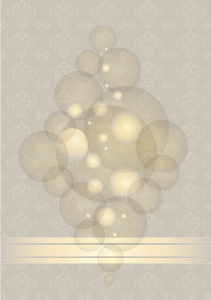 Bannière ajourée beige avec cercles transparents — Image vectorielle