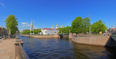 Neva Embankment in St. Petersburg. clipart