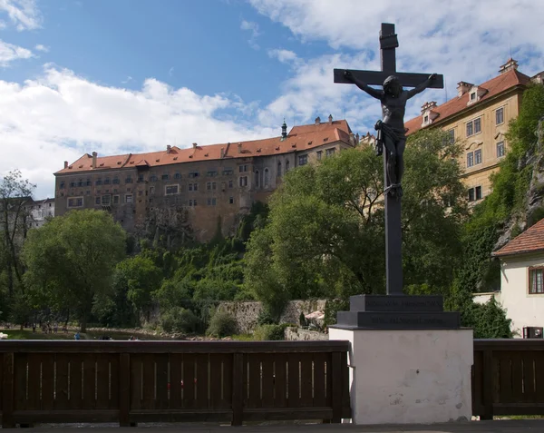 Vista sul castello di Cesky Krumlov - UNESCO — Foto Stock