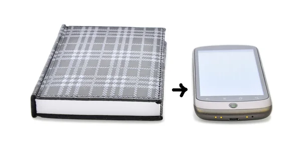 defter ve akıllı telefon