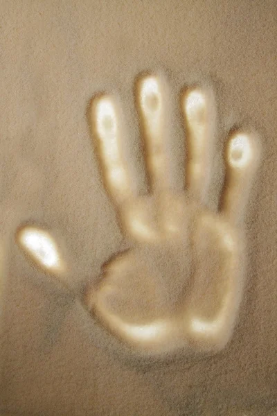 Рукою людини відбиток — стокове фото