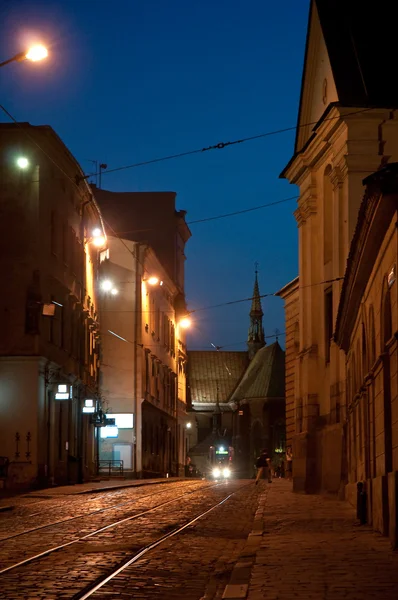Nacht in Krakau — Stockfoto