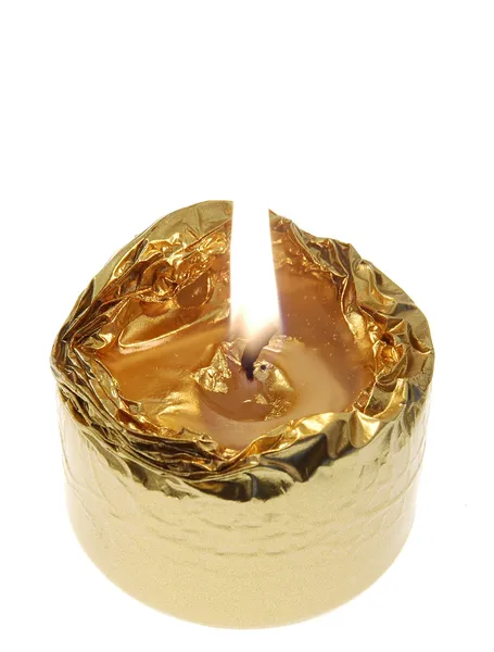 Zlatá svíčka — Stock fotografie