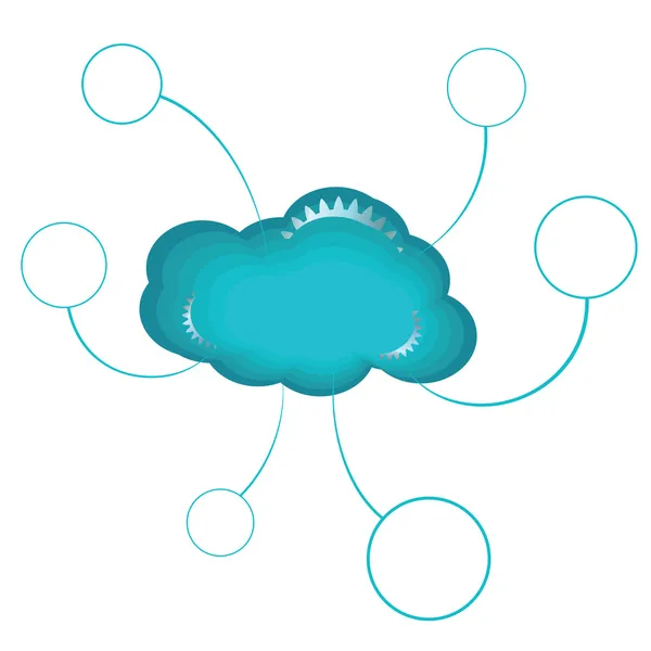 Cloud computing služeb — Stockový vektor