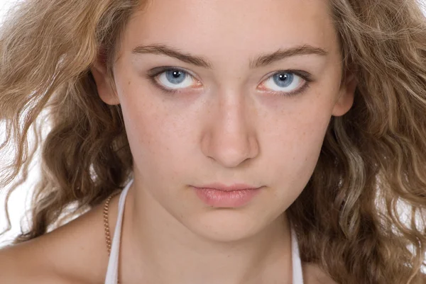 Portret close up van mooie jonge blonde — Stockfoto