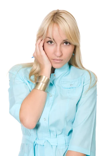 Portrait of the worrying nurse, concept of negative emotion. — Stock Photo, Image