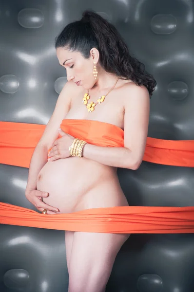 Modelo de moda grávida — Fotografia de Stock