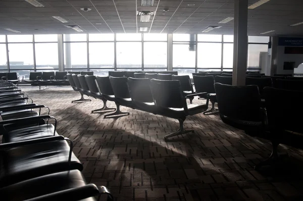 Flygplats terminal sittplatser — Stockfoto