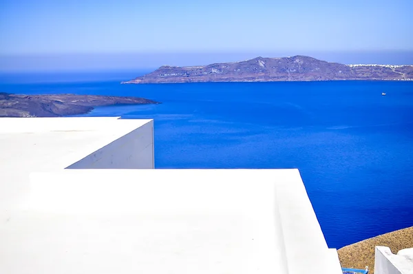 Resumen Santorini techo blanco . — Foto de Stock