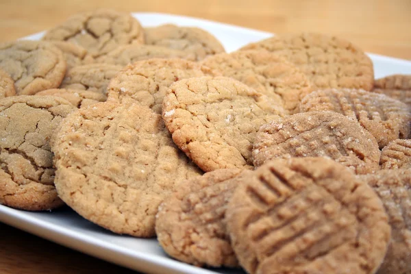 Mogyoróvaj és a cukor cookie-k — Stock Fotó