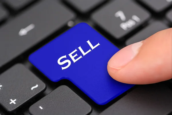Prodávat tlačítko — Stock fotografie