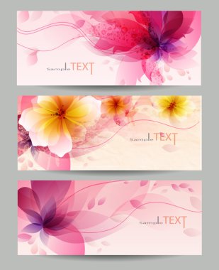 Flower vector background brochure template. clipart