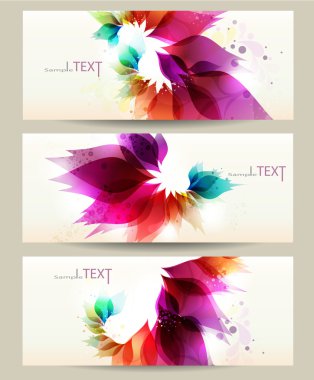 Abstract vector background with floral elements. clipart