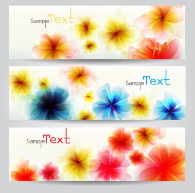 Flower vector background brochure template. clipart