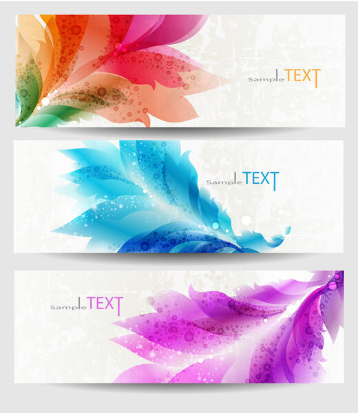 Floral vector background with floral elements